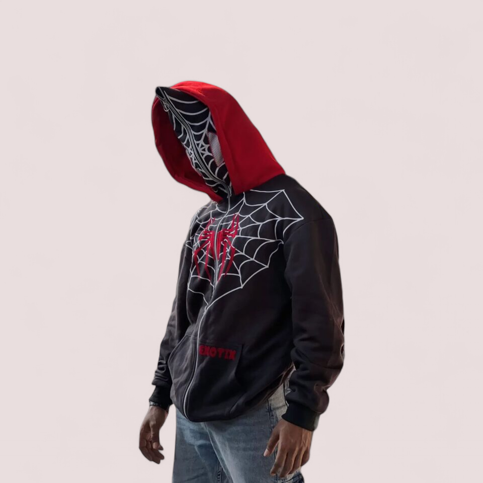 Classic Cool: Grey Spiderman Hoodie