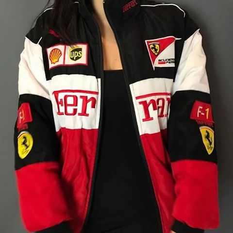 Rev Up Your Style with the Red Ferrari Jacket | ZipUpWear